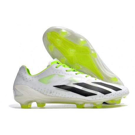 Chaussure adidas X Crazyfast+ FG Blanc Noir Citron Lucide