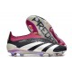 Chaussure de Foot adidas Predator Elite Laceless FG Noir Blanc Violet