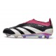Chaussure de Foot adidas Predator Elite Laceless FG Noir Blanc Violet
