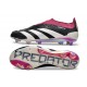 Chaussure de Foot adidas Predator Elite Laceless FG Noir Blanc Violet