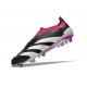 Chaussure de Foot adidas Predator Elite Laceless FG Noir Blanc Violet