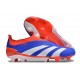 Chaussure de Foot adidas Predator Elite Laceless FG Bleu Blanc Rouge