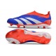 Chaussure de Foot adidas Predator Elite Laceless FG Bleu Blanc Rouge