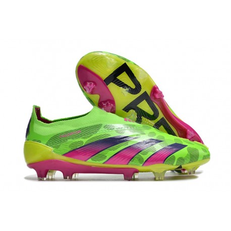 Chaussure de Foot adidas Predator Elite LL FG Vert Solaire Equipe Jaune Choc Equipe Citron Lucide