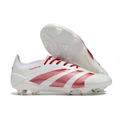 adidas Predator Elite FG Nouvelles Blanc Rouge