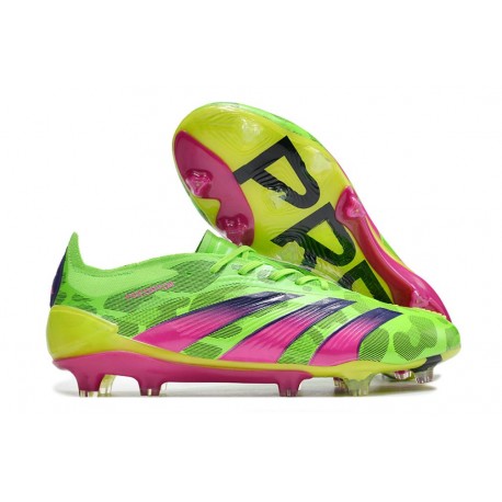 adidas Predator Elite FG Nouvelles Vert Solaire Equipe Jaune Choc Equipe Citron Lucide