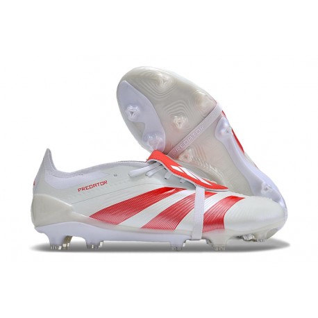 Crampons adidas Predator Elite FT FG Blanc Rouge