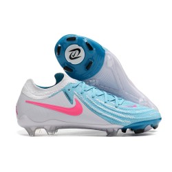 Chaussure Nike Phantom Luna 2 Elite L FG Blanc Bleu Rose
