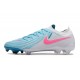 Chaussure Nike Phantom Luna 2 Elite L FG Blanc Bleu Rose