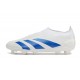 Chaussure de Foot adidas Predator Elite Laceless FG Blanc Bleu