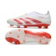 Chaussure de Foot adidas Predator Elite Laceless FG Blanc Rouge