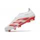 Chaussure de Foot adidas Predator Elite Laceless FG Blanc Rouge