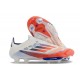 Chaussure Adidas F50+ Laceless FG Advancement – Blanc Rouge Bleu