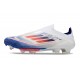 Chaussure Adidas F50+ Laceless FG Advancement – Blanc Rouge Bleu