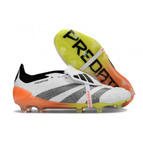 Crampons adidas Predator Elite FT FG Blanc Noir Orange