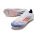 Nouvelles adidas F50 Elite Laceless FG Advancement - Blanc Bleu Rouge 