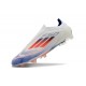Nouvelles adidas F50 Elite Laceless FG Advancement - Blanc Bleu Rouge 