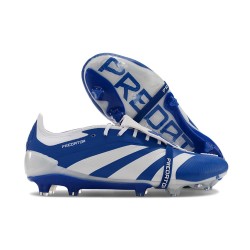 adidas Predator Elite Tongue FG Chaussure Bleu Blanc
