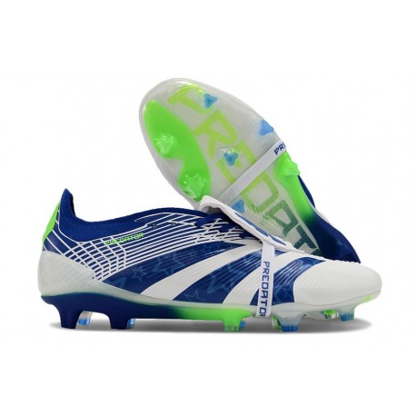 adidas Predator Elite Tongue FG Chaussure Blanc Vert Bleu