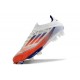 Crampons de Foot Adidas F50 + Elite FG Advancement - Blanc Rouge Bleu