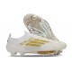 Crampons de Foot Adidas F50 + Elite FG Day Spark - Blanc Doré Blanc