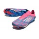 Crampons de Foot Adidas F50 + Elite FG Bleu Solaire Blanc Ftwr Rose