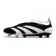 Chaussure de Foot adidas Predator Elite Laceless FG Noir Blanc Orange