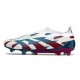 Chaussure de Foot adidas Predator Elite Laceless FG Blanc Rouge Bleu