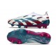 Chaussure de Foot adidas Predator Elite Laceless FG Blanc Rouge Bleu