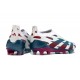 Chaussure de Foot adidas Predator Elite Laceless FG Blanc Rouge Bleu