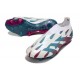 Chaussure de Foot adidas Predator Elite Laceless FG Blanc Rouge Bleu