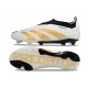 Chaussure de Foot adidas Predator Elite Laceless FG Blanc Or