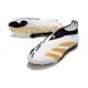 Chaussure de Foot adidas Predator Elite Laceless FG Blanc Or