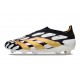 Chaussure de Foot adidas Predator Elite Laceless FG Noir Blanc Or