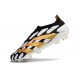 Chaussure de Foot adidas Predator Elite Laceless FG Noir Blanc Or