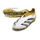 Chaussure de Foot adidas Predator Elite Laceless FG Blanc Or Gris