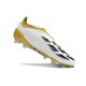 Chaussure de Foot adidas Predator Elite Laceless FG Blanc Or Gris