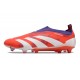 Chaussure de Foot adidas Predator Elite Laceless FG Rouge Blanc