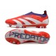 Chaussure de Foot adidas Predator Elite Laceless FG Rouge Blanc