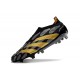Chaussure de Foot adidas Predator Elite Laceless FG Noir Or