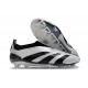 Chaussure de Foot adidas Predator Elite Laceless FG Argent Noir