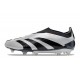 Chaussure de Foot adidas Predator Elite Laceless FG Argent Noir