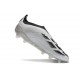 Chaussure de Foot adidas Predator Elite Laceless FG Argent Noir
