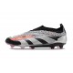 Chaussure de Foot adidas Predator Elite Laceless FG Noir Argent Rose