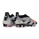 Chaussure de Foot adidas Predator Elite Laceless FG Noir Argent Rose