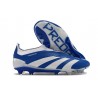 Chaussure de Foot adidas Predator Elite Laceless FG Bleu Blanc