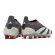 Chaussure de Foot adidas Predator Elite Laceless FG Noir Blanc