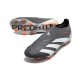 Chaussure de Foot adidas Predator Elite Laceless FG Noir Blanc