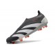Chaussure de Foot adidas Predator Elite Laceless FG Noir Blanc