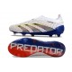 Chaussure de Foot adidas Predator Elite Laceless FG Blanc Gris Rouge Bleu